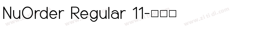 NuOrder Regular 11字体转换